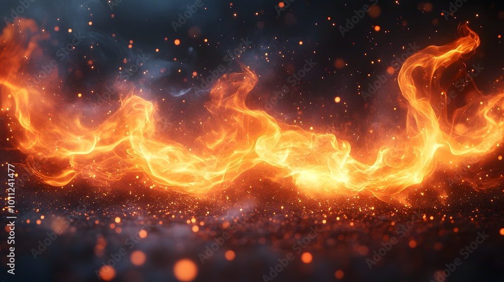 Fire flame texture on a black background close-up view. The image captures the vibrant colors and intricate details of the flames, making it ideal for backgrounds or creative projects involving heat a Fire flame texture on a black background close-up view. The image captures the vibrant colors and intricate details of the flames, making it ideal for backgrounds or creative projects involving heat a