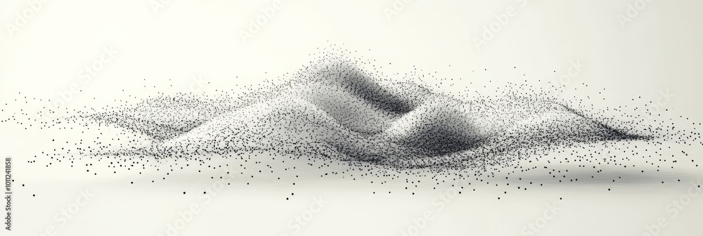 Complex data structure with scattered dots and virtual lines