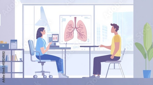 Checking lungs in office