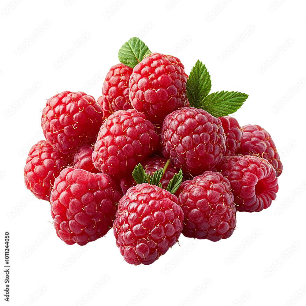 Freshly Picked Raspberry Isolated on a White Background for Culinary Uses Freshly Picked Raspberry Isolated on a White Background for Culinary Uses