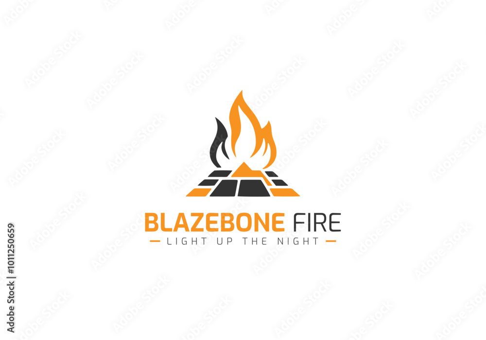 Bone fire Logo design template, Professional Bone fire Business logo icon Bone fire Logo design template, Professional Bone fire Business logo icon