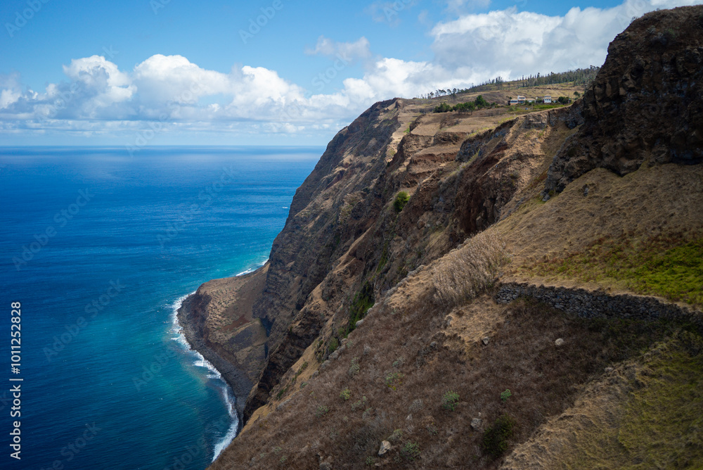 Majestic Cliffside View Over Atlantic Ocean - Madeira Majestic Cliffside View Over Atlantic Ocean - Madeira