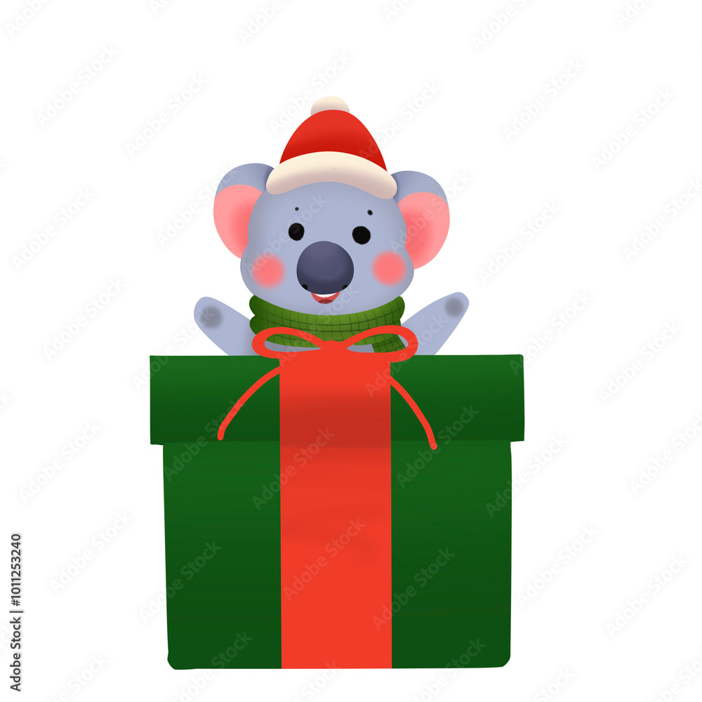 Koala with santa hat christmas edition Koala with santa hat christmas edition
