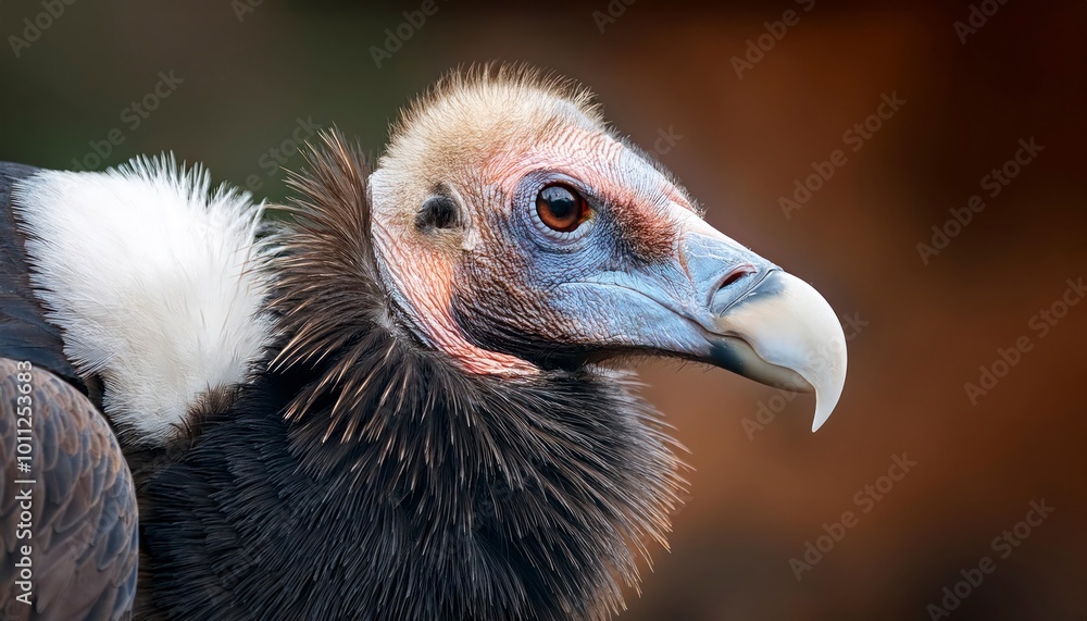 An intense macro photo of the California Condor An intense macro photo of the California Condor