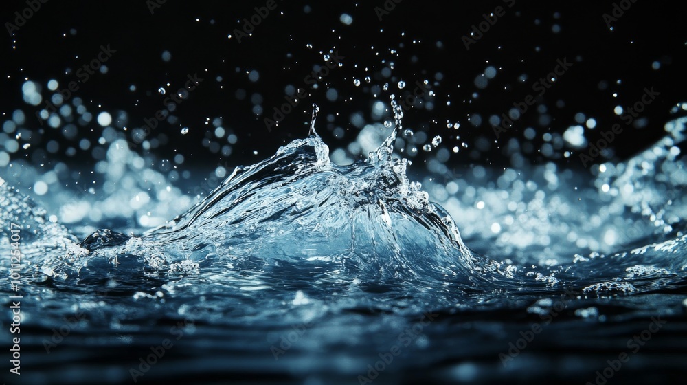 Ocean splash on black for water theme Ocean splash on black for water theme