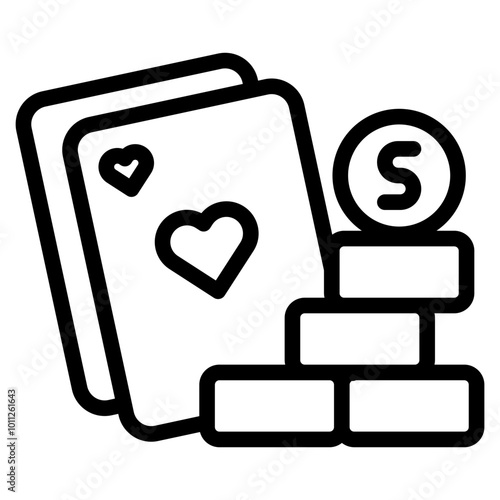 Playing cards icon.