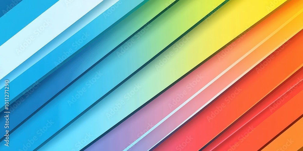 Fototapeta premium Abstract Diagonal Rainbow Stripes