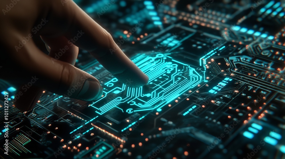 Artificial Intelligence (AI) circuit board in shape of electronic device
Artificial Intelligence (AI) circuit board in shape of electronic device
Artificial Intelligence (AI) circuit board in shape of electronic device
Artificial Intelligence (AI) circuit board in shape of electronic device