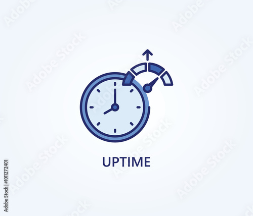  Uptime vector, icon or logo sign symbol illustration 