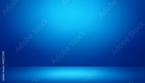 Blue empty room studio gradient used for background and display your product