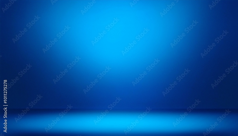 Blue empty room studio gradient used for background and display your product