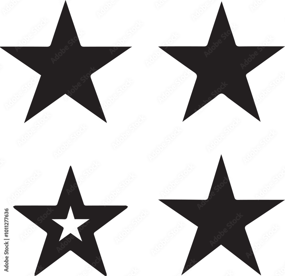 Star Silhouette Icon Collection for Astronomy and Decorative Design Star Silhouette Icon Collection for Astronomy and Decorative Design