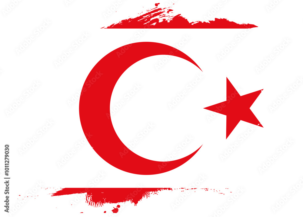 Grunge brush on flag of Northern Cyprus Grunge brush on flag of Northern Cyprus