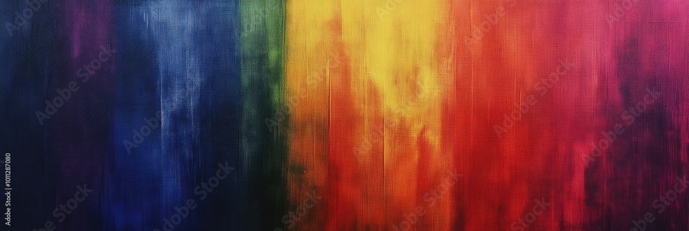Fototapeta premium A rainbow gradient flowing diagonally across the canvas, from deep red to violet