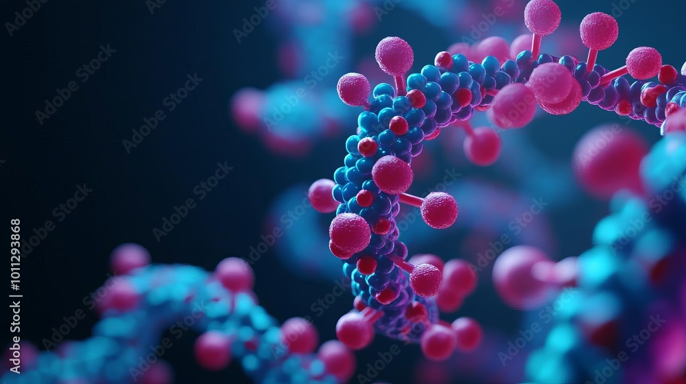 Antibiotic-resistant bacteria gene structure, molecular detail, 3D illustration Antibiotic-resistant bacteria gene structure, molecular detail, 3D illustration
