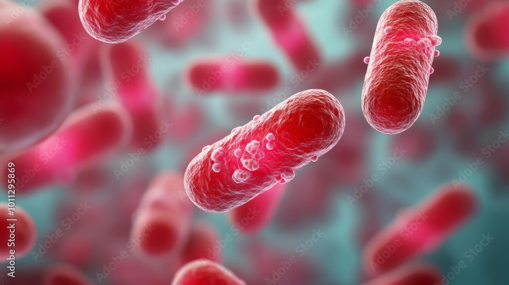 Antibiotic-resistant bacteria in the bloodstream, medical crisis, 3D illustration Antibiotic-resistant bacteria in the bloodstream, medical crisis, 3D illustration