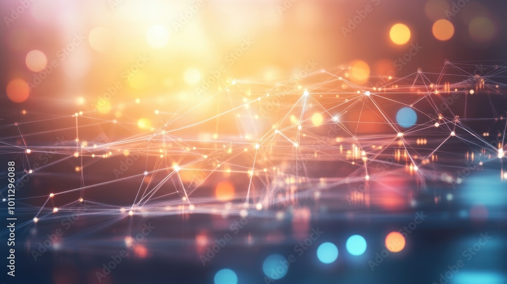 Obraz premium An abstract background showcasing network connections and digital transformation elements