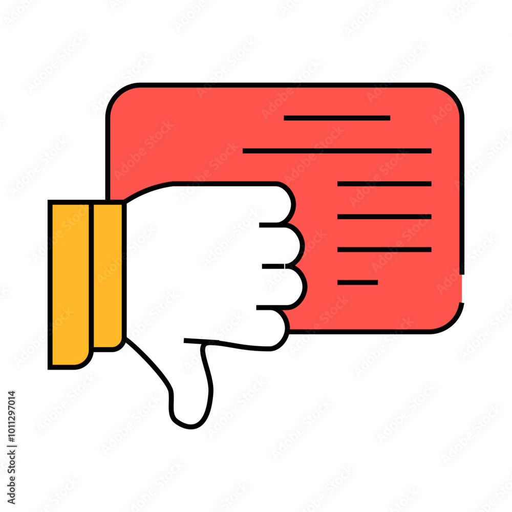 review with dislike line icon vector. review with dislike sign. isolated symbol illustration review with dislike line icon vector. review with dislike sign. isolated symbol illustration
