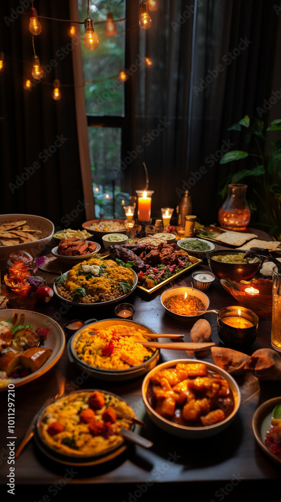 diwali feast with indian cuisine transparent background diwali feast with indian cuisine transparent background