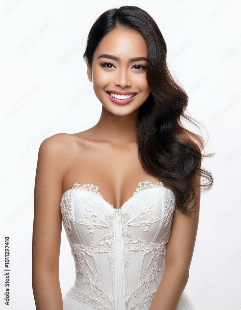studio portrait of a brunette woman wearing white lace lingerie on white background, fashion photography studio portrait of a brunette woman wearing white lace lingerie on white background, fashion photography