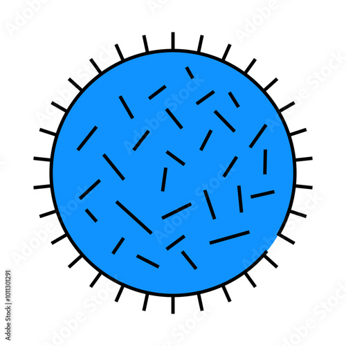 unhealthy bacteria line icon vector. unhealthy bacteria sign. isolated symbol illustration