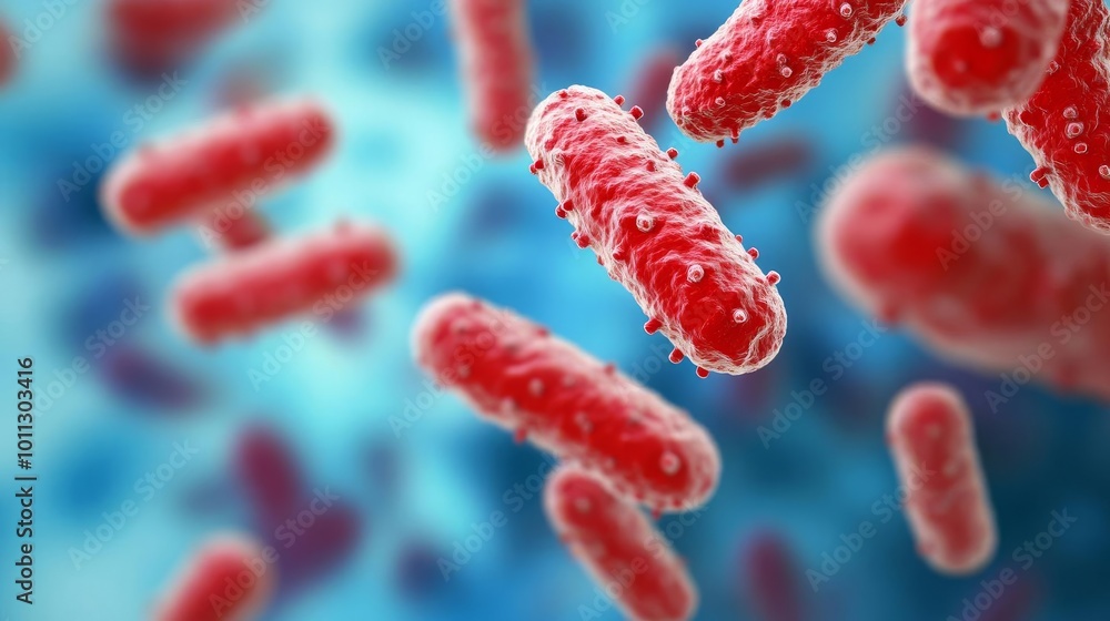 Pathogenic bacteria developing resistance in hospitals, health emergency, 3D illustration Pathogenic bacteria developing resistance in hospitals, health emergency, 3D illustration