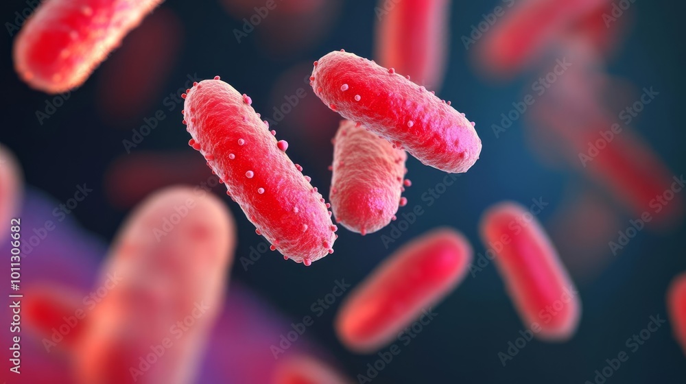 Resistant bacteria infiltrating the immune system, health risk, 3D illustration Resistant bacteria infiltrating the immune system, health risk, 3D illustration