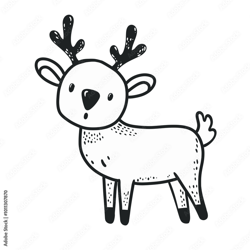 Reindeer with christmas tree Reindeer with christmas tree