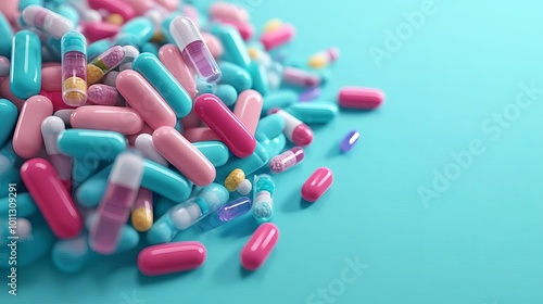 Superbugs evolving in healthcare settings, infection control, 3D illustration