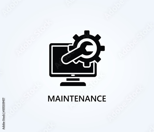  Maintenance Vector, Icon Or Logo Sign Symbol Illustration 