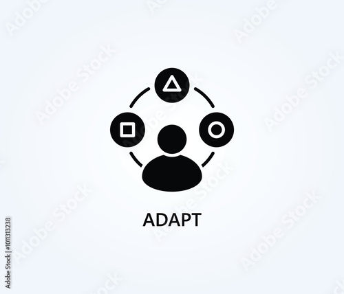  Adapt Vector, Icon Or Logo Sign Symbol Illustration 