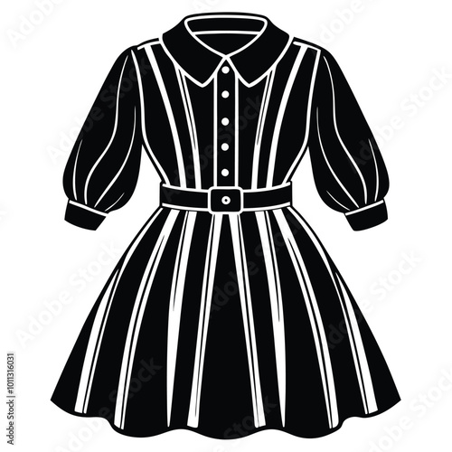 blouson dress vector art