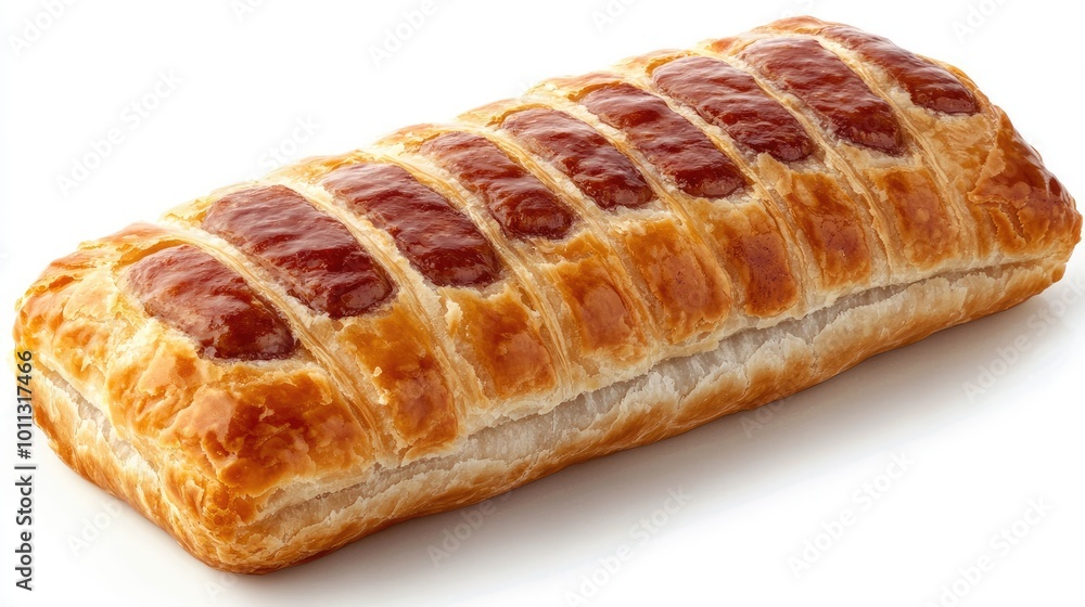 Golden Flaky Pastry with Glossy Fruit Filling Golden Flaky Pastry with Glossy Fruit Filling