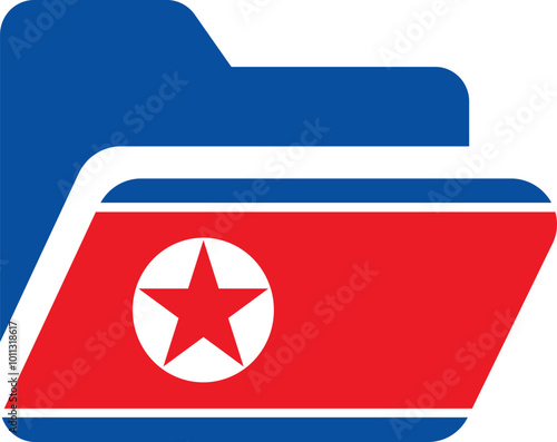 Folder Shape Of NORTH KOREA Flag Free Download Folder Shape Of NORTH KOREA Flag - GFXLoad