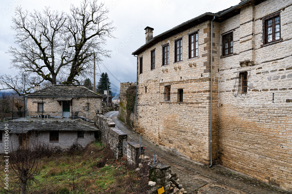 Stone houses at the traditional village of Koukouli in Epirus, Greece Stone houses at the traditional village of Koukouli in Epirus, Greece
