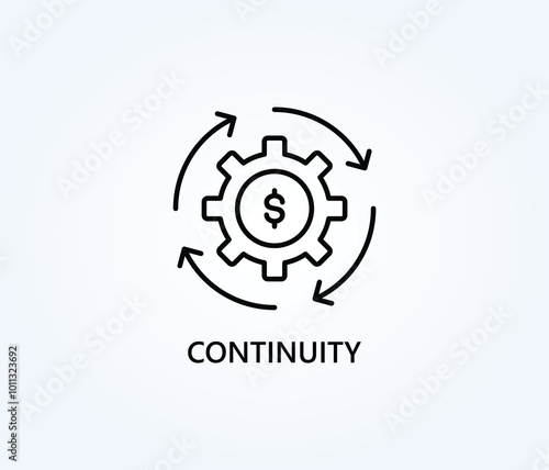  Continuity Vector, Icon Or Logo Sign Symbol Illustration 