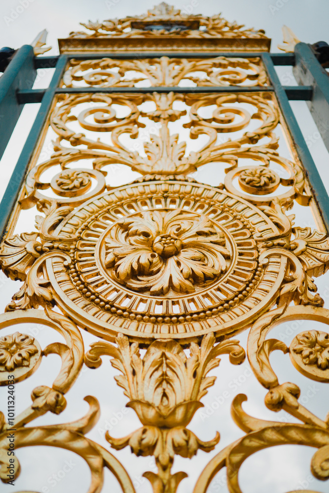 Obraz premium Golden Flower Like Decoration in neoclassic Style