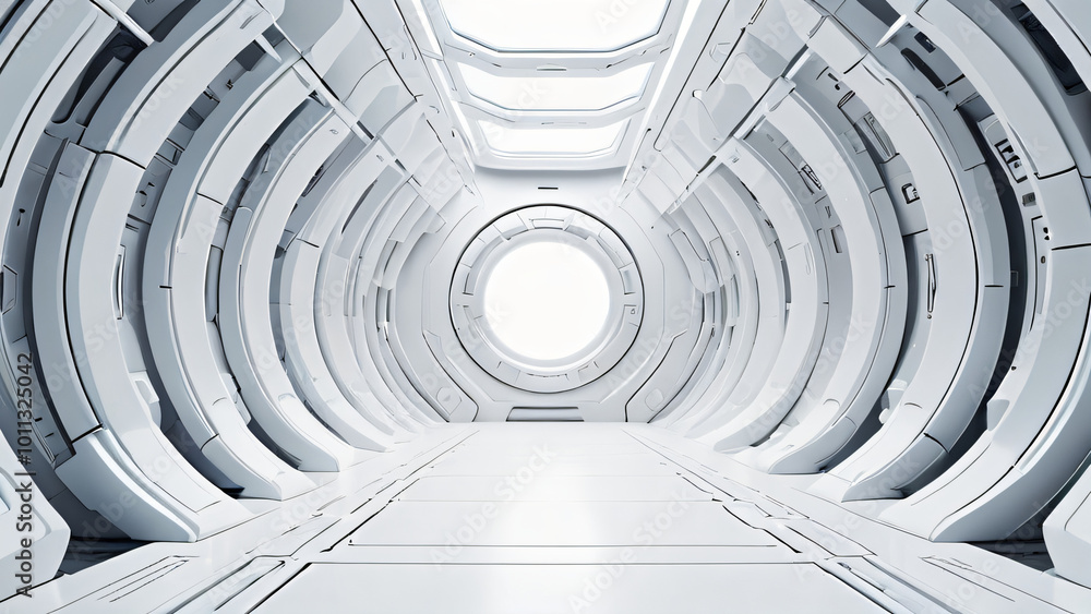 Fototapeta premium white futuristic background