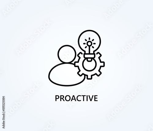  Proactive Vector, Icon Or Logo Sign Symbol Illustration 