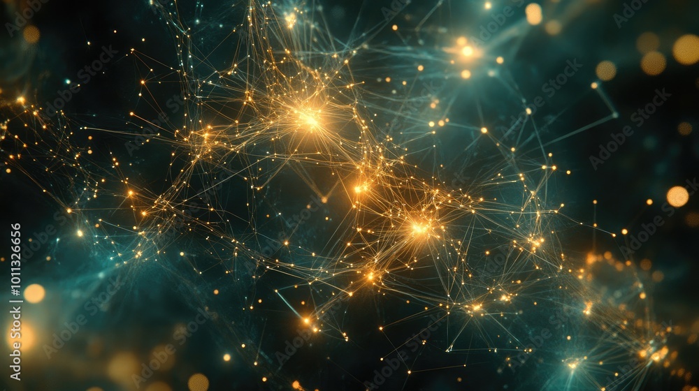 An abstract representation of a digital data matrix, featuring interconnected nodes and luminous pathways that depict complex data relationships. An abstract representation of a digital data matrix, featuring interconnected nodes and luminous pathways that depict complex data relationships.