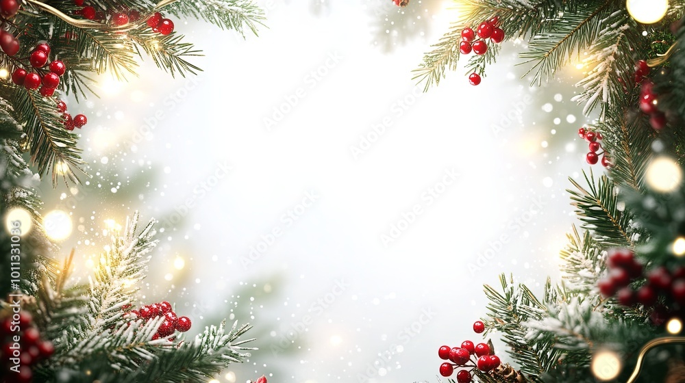 Snowy Pine Garland Frame Snowy Pine Garland Frame
