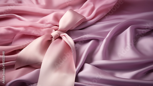 Wallpaper Mural Soft pink and purple silk bow fabric for Women's Day design Torontodigital.ca