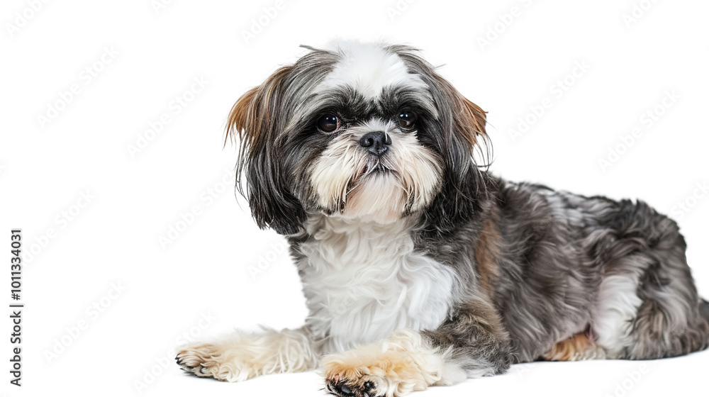 Shih Tzu dog full body shot isolated on transparent background, PNG Shih Tzu dog full body shot isolated on transparent background, PNG