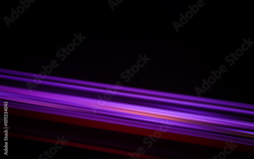 divided abstract purple red light trails slanted blurry lines black background with blank space