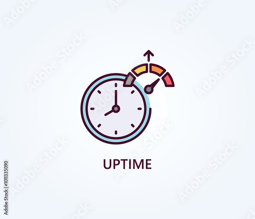  Uptime Vector, Icon Or Logo Sign Symbol Illustration 