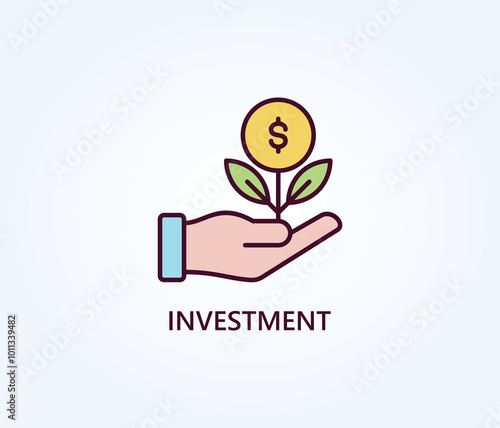  Investment Vector, Icon Or Logo Sign Symbol Illustration 