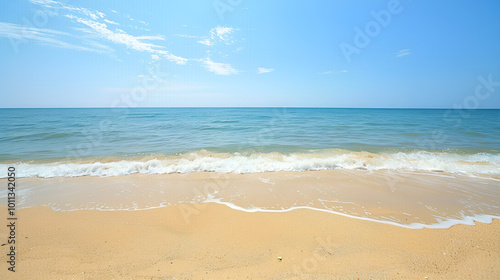 Relaxing Beach Scene With Crystal Clear Water