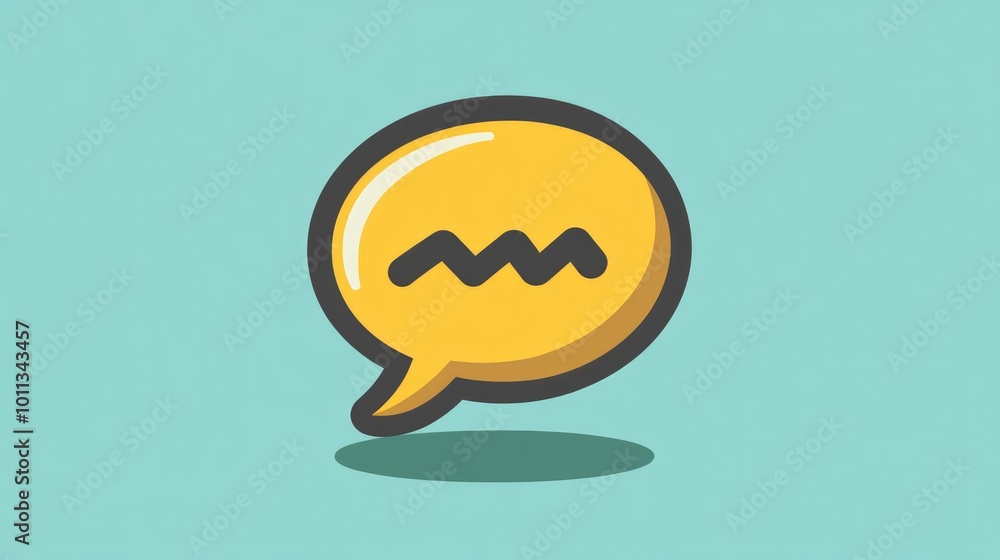 Quiz logo icon featuring a cartoon style yellow speech bubble Quiz logo icon featuring a cartoon style yellow speech bubble