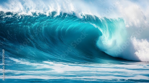 Photo of a turquoise sea with crashing waves, symbolizing the vastness and depth of oceanic power