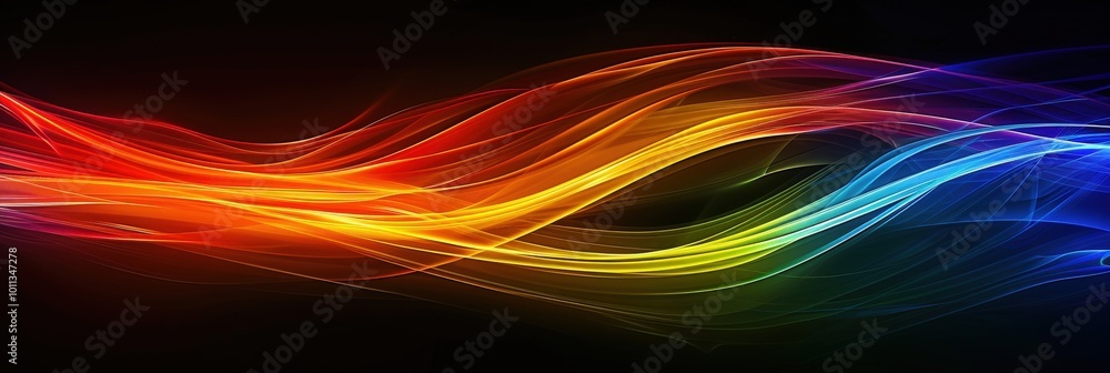Fototapeta premium Abstract Rainbow Waves